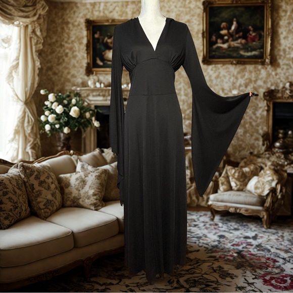 Vintage Disguise Floor Long Hooded Costume Gothic - Picture 3 of 5